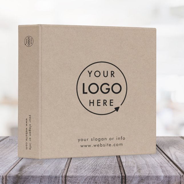 Classeur Logo Rustique Kraft | Entreprise Moderne (Créateur téléchargé)