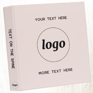 Classeur Logo Simple Avec Texte Business Blush Pink