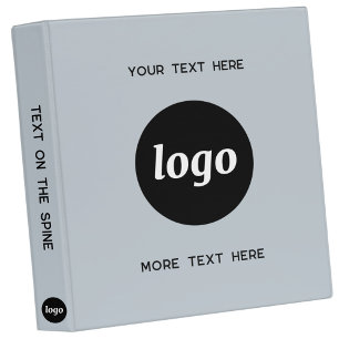 Classeur Logo simple avec texte commercial bleu