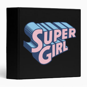 Classeur Logo Supergirl rose et bleu