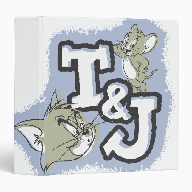 Classeur Logo Tom et Jerry T&J (Devant/Côté)