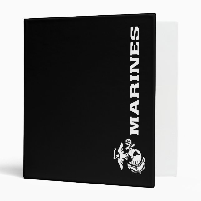 Classeur Logo USMC - Blanc (Devant/intérieur)