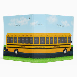 Classeur Longue Yellow School Bus 16 Photo Personnalisée 2 