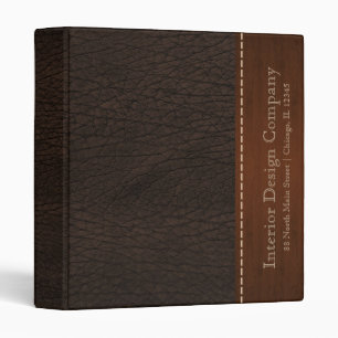 Classeur look cuir Brown