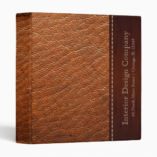 Classeur look cuir Brown