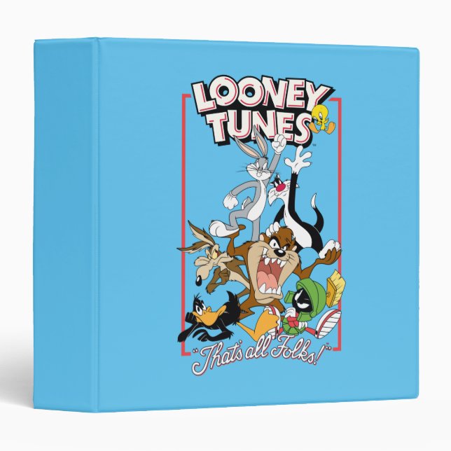 Classeur LOONEY TUNES™ "C'EST TOUS LES FOLKS!™" Pile de gro (Devant/Côté)