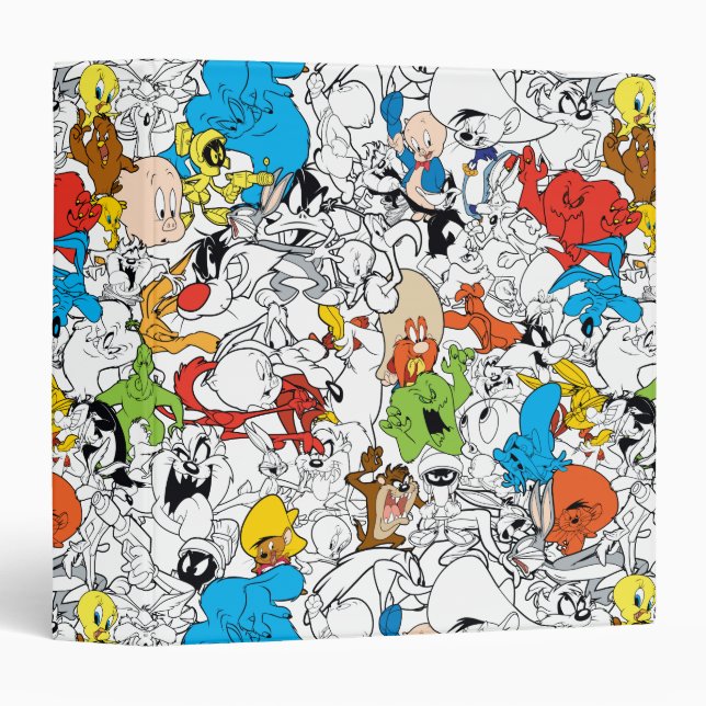 Classeur LOONEY TUNES™ Color Pop Motif (Devant/Côté)