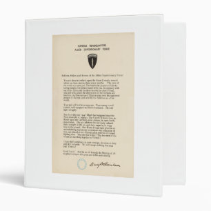 Classeur L'ordre de Dwight David Eisenhower du jour (1944)