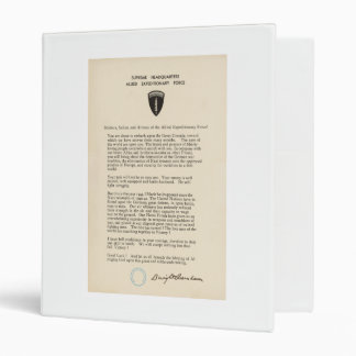 Classeur L'ordre de Dwight David Eisenhower du jour (1944)