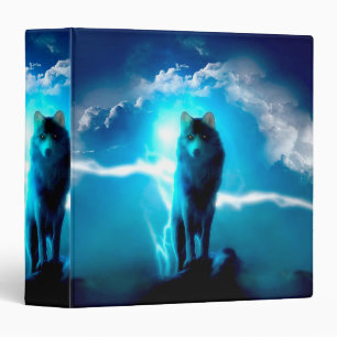 Classeur Loup dans l'orage