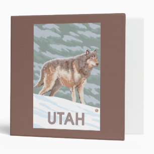 Classeur Loup gris StandingUtah