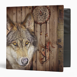 Classeur Loup indien indigène de receveur rêveur occident