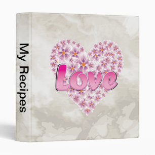 Classeur Love Daisy Coeur rose