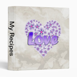 Classeur Love Daisy Heart Purple