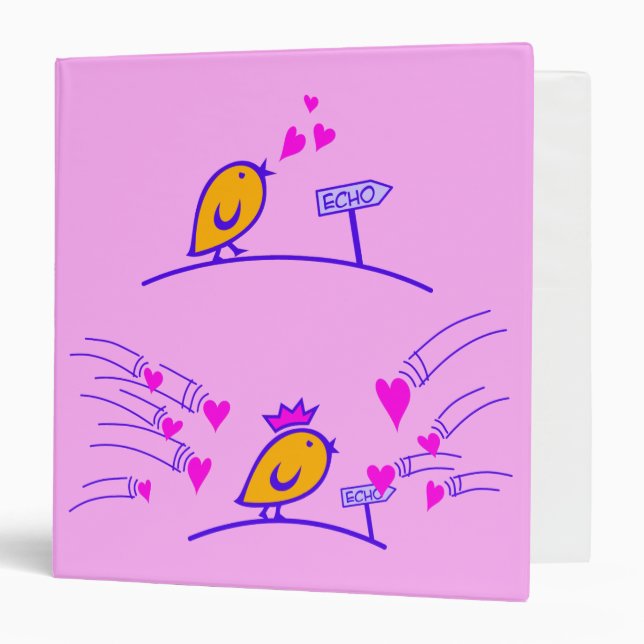 Classeur LOVE ECHO - Comic Birds Tweetlercools 3 (Devant/Intérieur)
