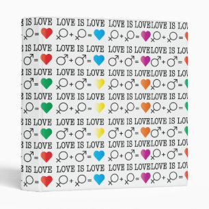 Classeur LOVE est LOVE égalité citation dans les couleurs a