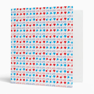 Classeur LOVE est une citation LOVE en rouge et bleu