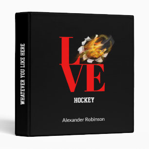 Classeur Love Hockey Personalized Sports Office École