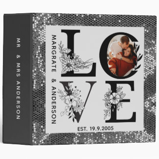 Classeur Love photo simple moderne cadeau personnalisé arge