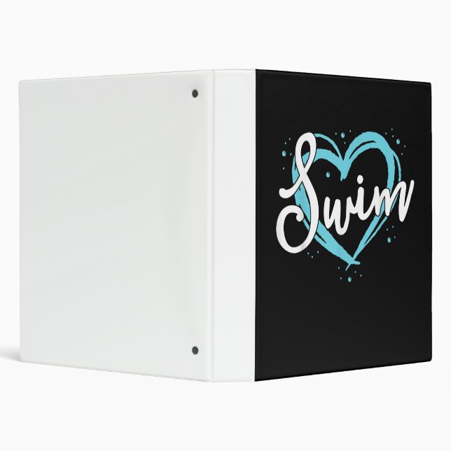Classeur Love Swim Team Heart Lover Blue Swimmer (Arrière-plan)