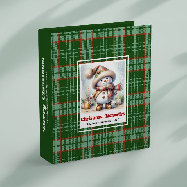 Classeur Lovely Christmas snowman kids keepsake binder  (Lovely Christmas snowman kids keepsake binder editable)