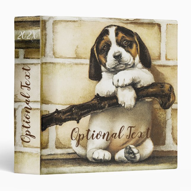 Classeur Lovely Puppy (Devant/Côté)