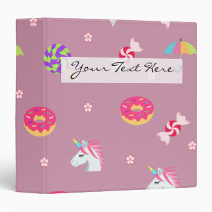 Classeur lucettes roses mignonnes de fleurs de sucreries de
