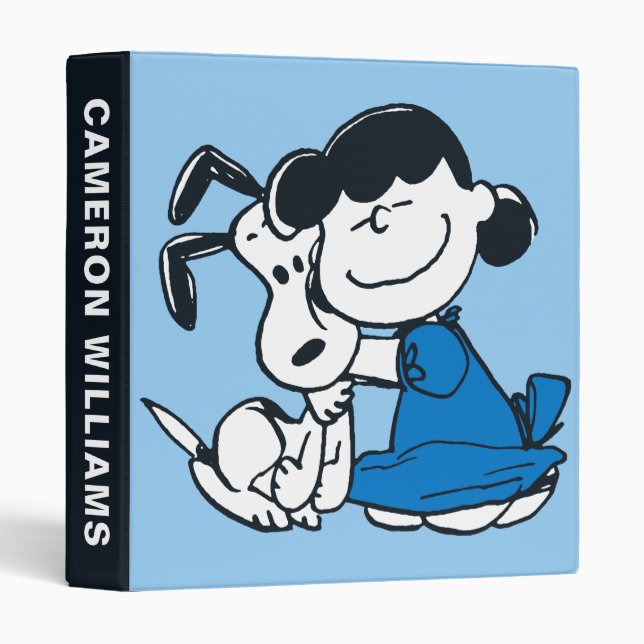Classeur Lucy Hugging Snoopy (Devant/Côté)