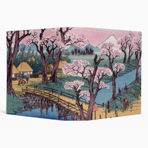 Classeur Lueur de soirée au pont de Koganei, Ando Hiroshig