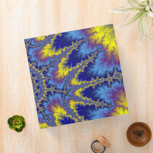 Classeur Lumière colorée bleu clair et jaune fractale