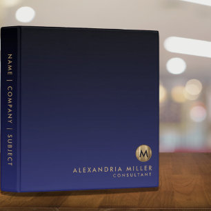 Classeur Luxe Brossé or Monogram Navy Office School