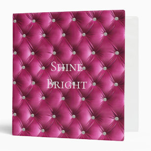 Classeur Luxe Glam Rose Faux Velvet