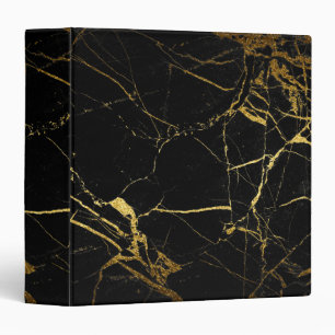 Classeur Luxe Marbre noir et or Texture