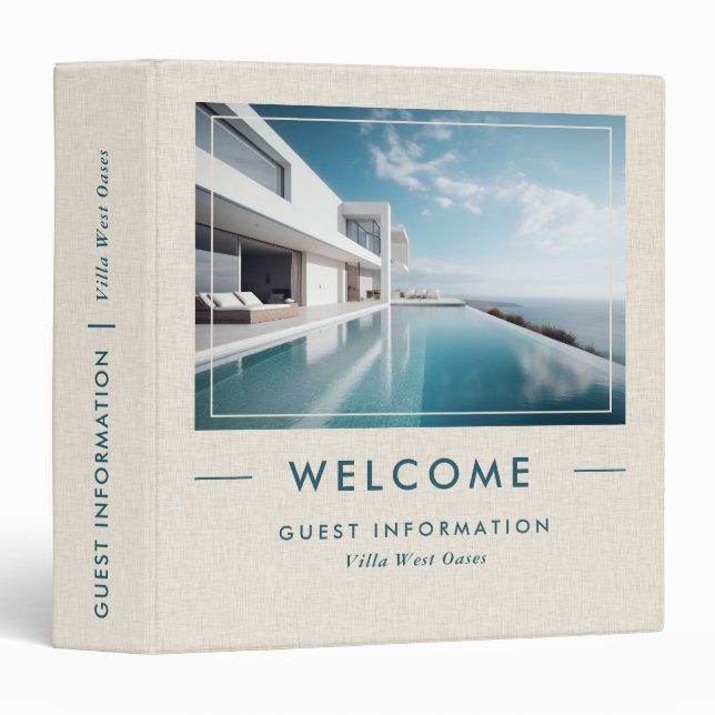 Classeur Luxe Vacances Accueil Informations clients (Devant/Côté)