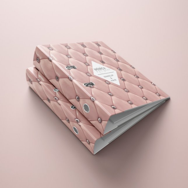 Classeur Luxueux Monogramme doré Rose (Créateur téléchargé)
