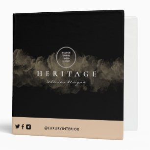 Classeur Luxueux Vintage Golden Ajoutez Votre Logo