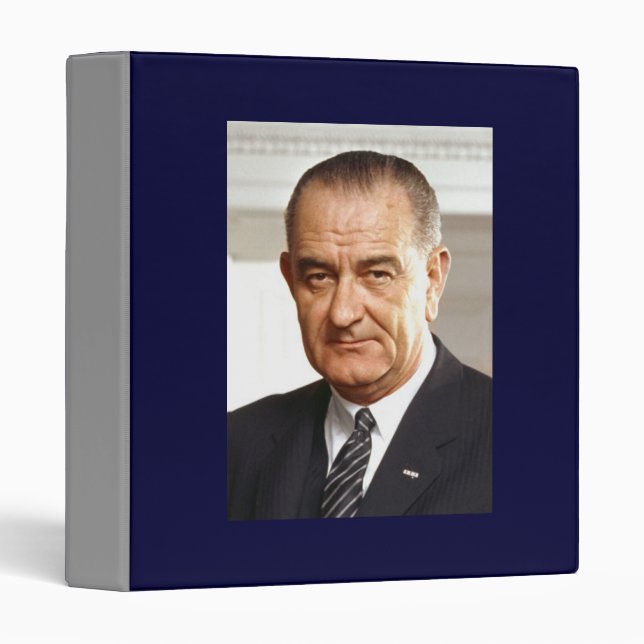 Classeur Lyndon B. Johnson 36e président (Devant/Côté)
