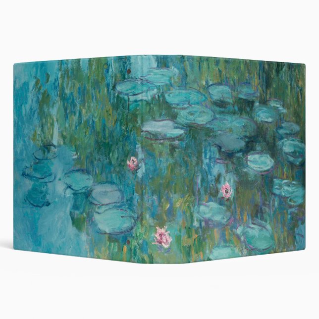 Classeur Lys à eau, Peinture à l'huile d'art, Claude Monet (Arrière-plan)