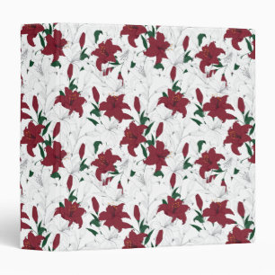 Classeur Lys de Noël rouges et blancs