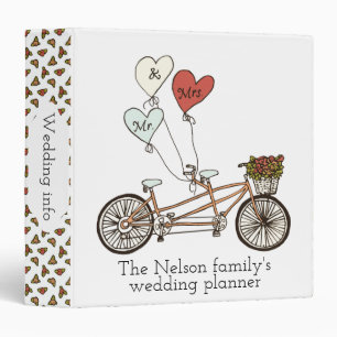Classeur M. et Mme wedding planner de vélo d'amour
