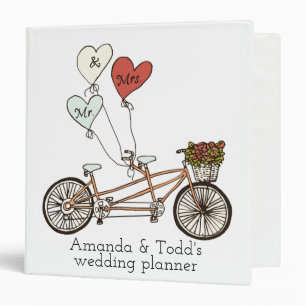 Classeur M. et Mme wedding planner de vélo d'amour de