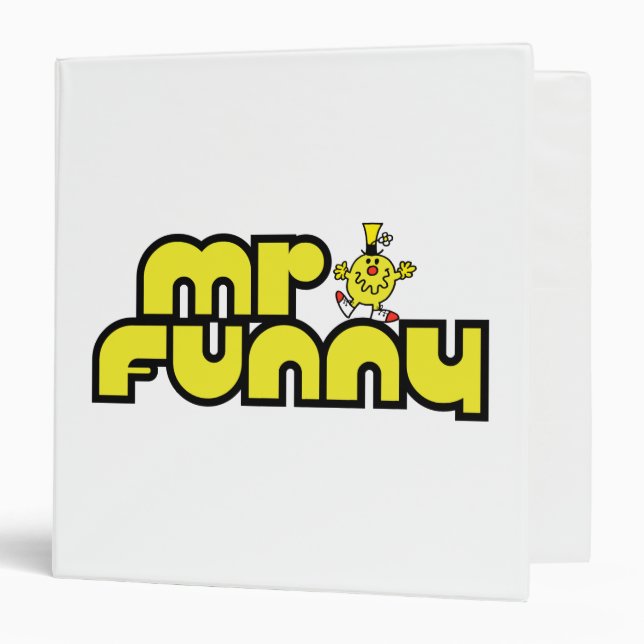 Classeur M. Funny | Lettres jaunes (Devant/Intérieur)