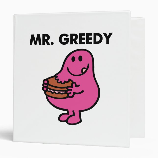 Classeur M. Greedy Mange Du Gâteau (Devant/Intérieur)