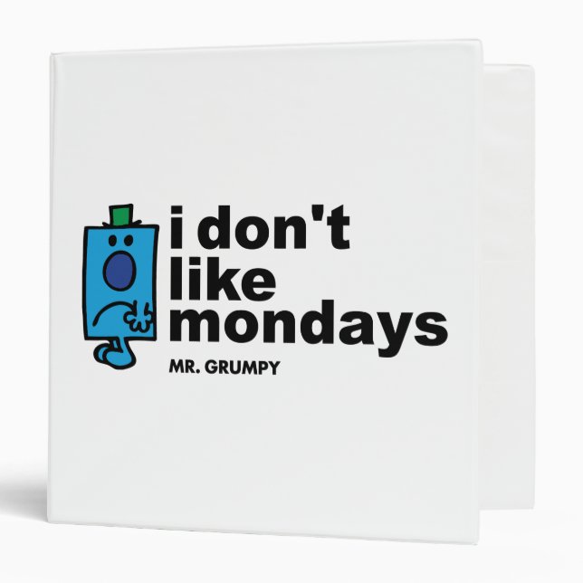 Classeur M. Grumpy N'Aime Pas Lundi (Devant/Intérieur)