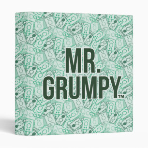 Classeur M. Grumpy Nom vert et Motif de caractères