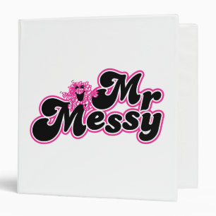 Classeur M. Messy   Grandes lettres noires et roses