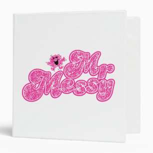 Classeur M. Messy Nom rose étincelant