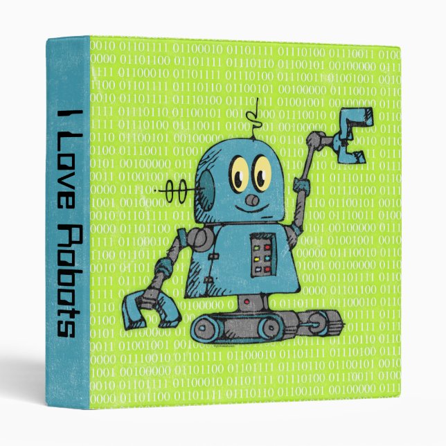 Classeur M. Robot Personalized Binder (Devant/Côté)