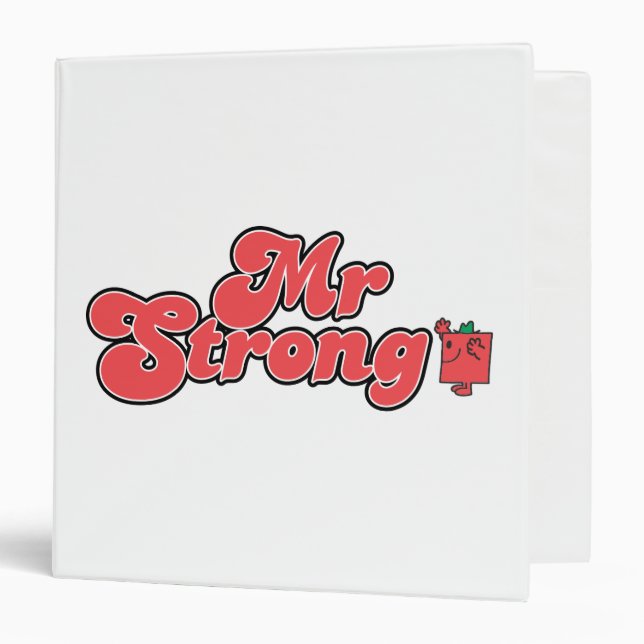 Classeur M. Strong | Lettres rouges (Devant/Intérieur)