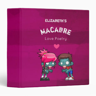 Classeur Macabre Love Poésie Zombie